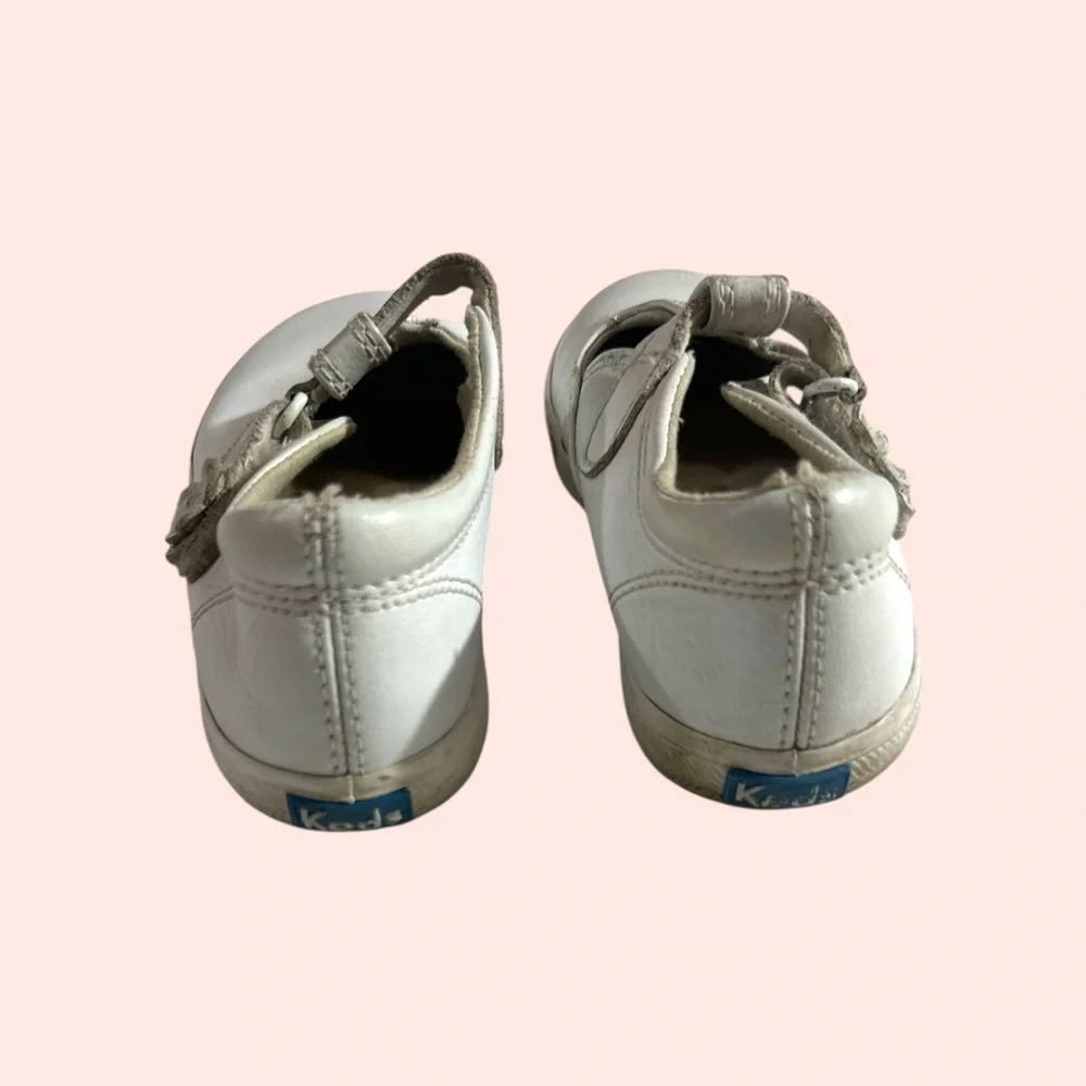 Girls Keds Classic White leather Mary Jane Shoes size 11.5W